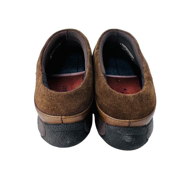 Dansko Kaya Mule Clogs Round Toe Button Leather Brown Womens Size 37 US 6.5-7 - Picture 5 of 11